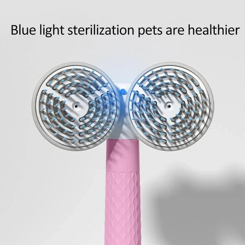 Pet Brush for Dogs & Cats - Self - Cleaning Slicker Brush with Negative Ion - Pawthentic Calm