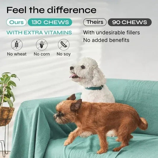 Hemp Calming Chews for Dogs - Duck Flavor Stress Support Treats - Pawthentic Calm