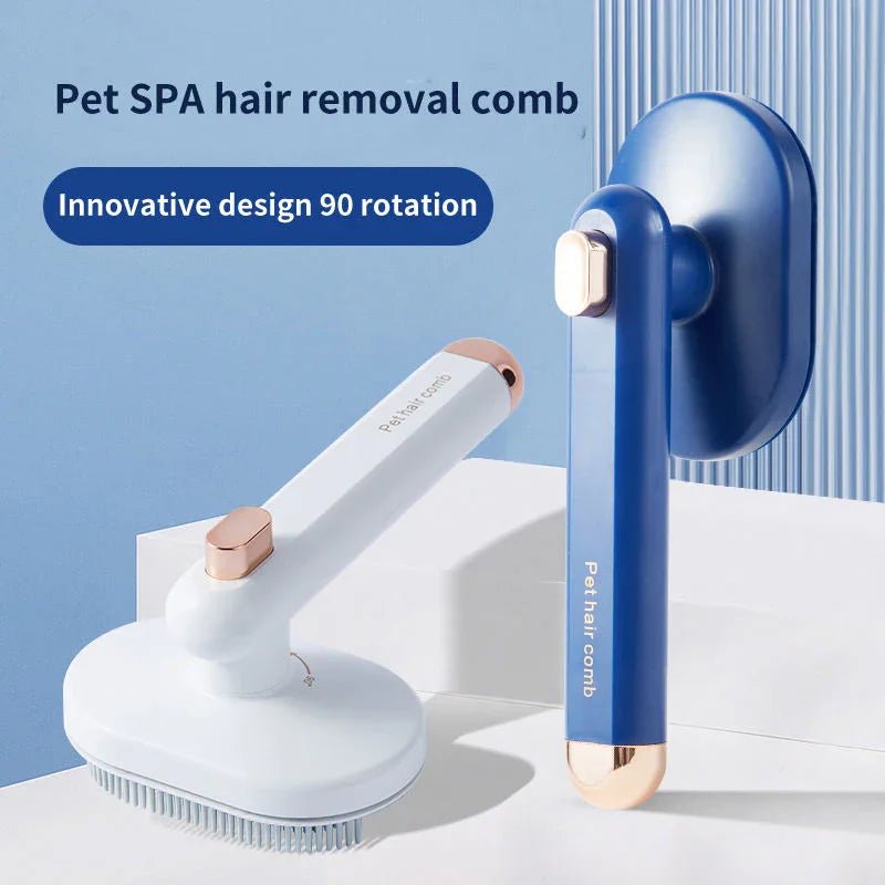 Pet Grooming Brush - Self - Cleaning Comb for Dogs & Cats - Pawthentic Calm
