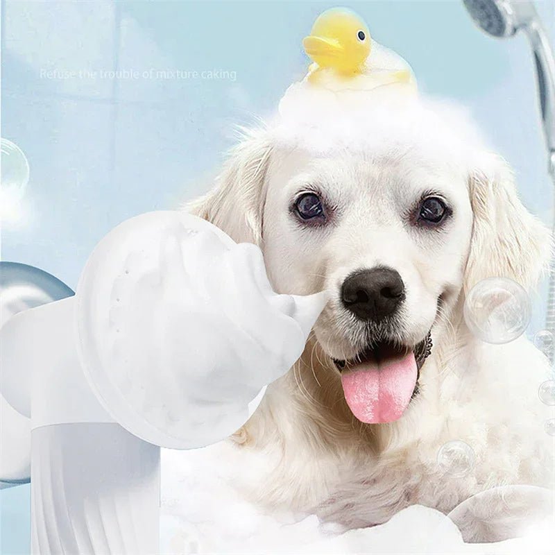 Automatic Foaming Pet Bath Brush - Electric Shampoo Dispenser for Dogs & Cats - Pawthentic Calm