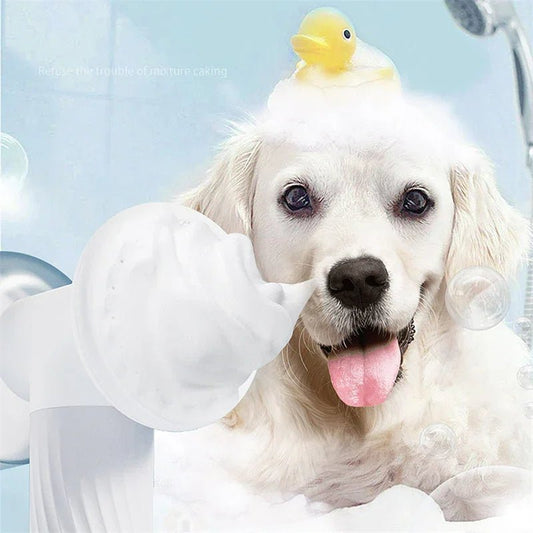 Automatic Foaming Pet Bath Brush - Electric Shampoo Dispenser for Dogs & Cats - Pawthentic Calm