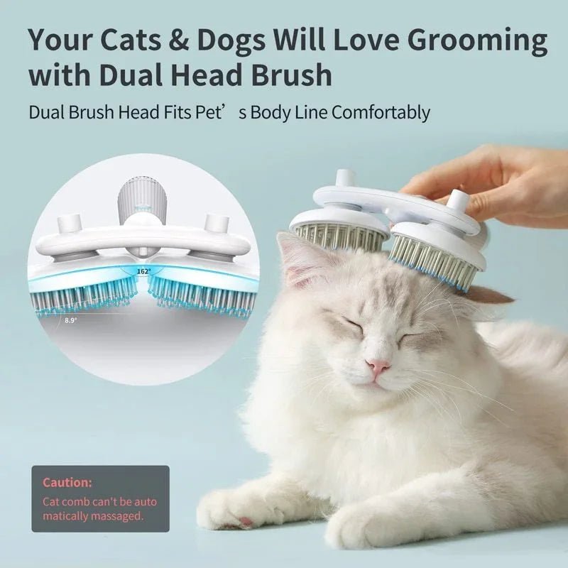 Pet Brush for Dogs & Cats - Self - Cleaning Slicker Brush with Negative Ion - Pawthentic Calm