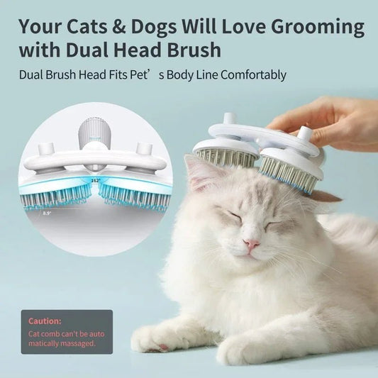 Pet Brush for Dogs & Cats - Self - Cleaning Slicker Brush with Negative Ion - Pawthentic Calm