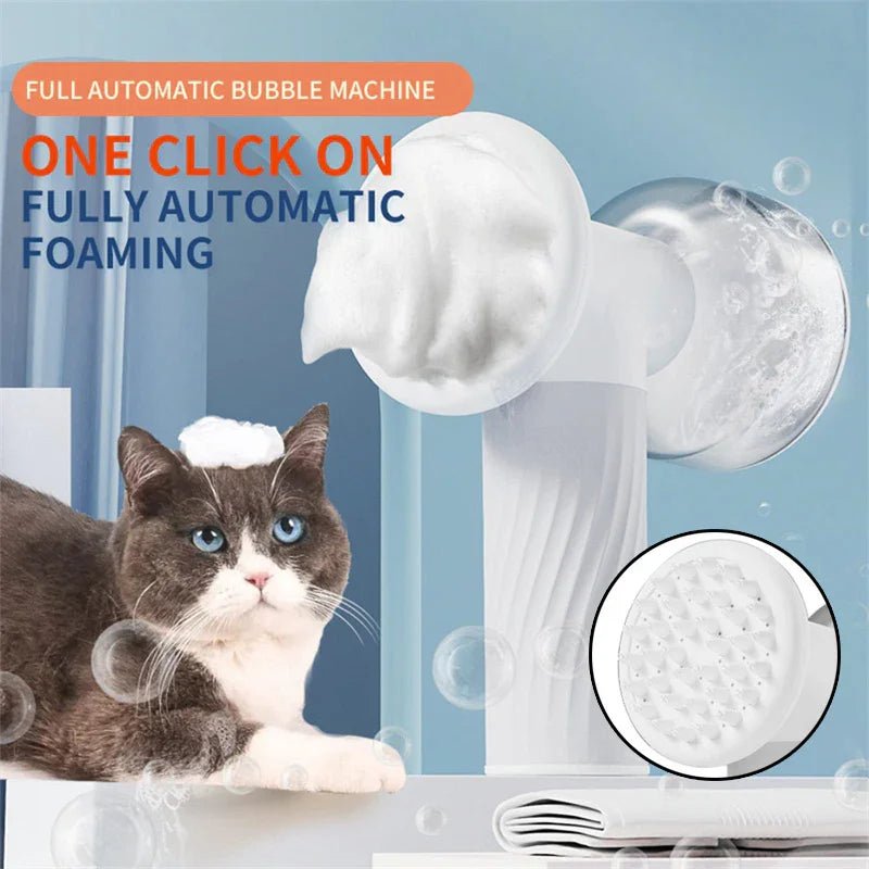 Automatic Foaming Pet Bath Brush - Electric Shampoo Dispenser for Dogs & Cats - Pawthentic Calm