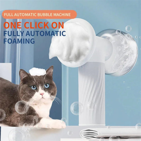 Automatic Foaming Pet Bath Brush - Electric Shampoo Dispenser for Dogs & Cats - Pawthentic Calm